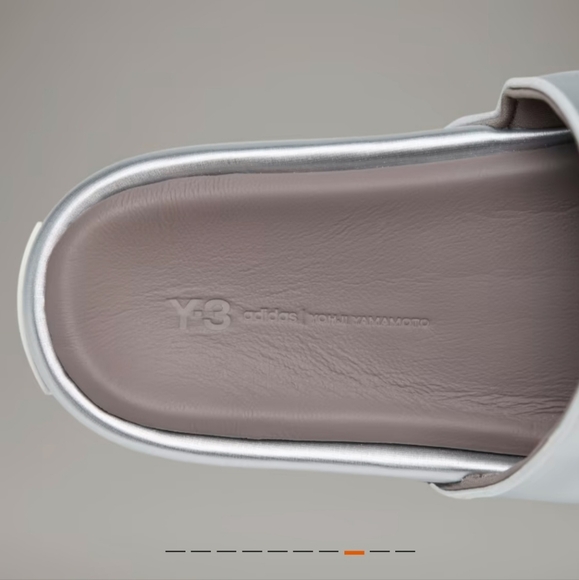 ADIDAS Y-3 SLIDE Silver Metallic 5 NWT - Picture 10 of 10